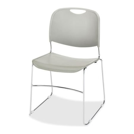 Lorell Lorell Lumbar Support Stacking Chair - Gray - 4/Pack 42940
